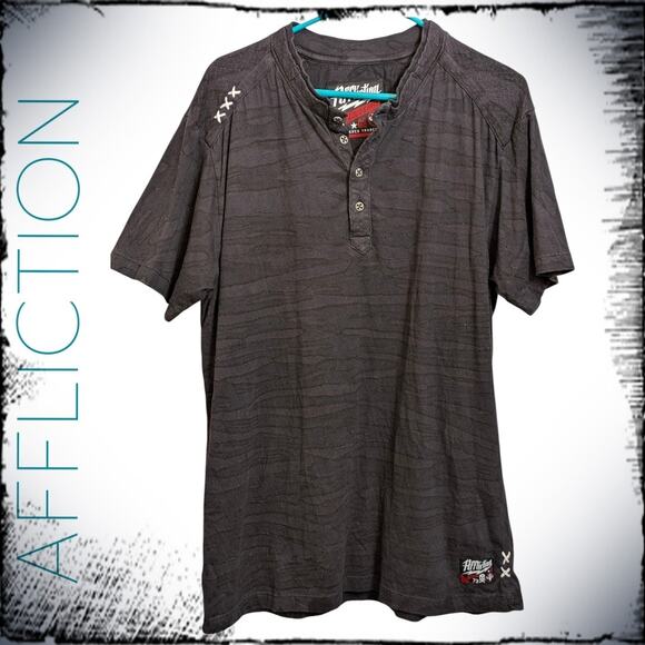 AFFLICTION American Customs Loud & Fast T-shirt Tie Dye Style Live Free Men's L - Picture 1 of 4